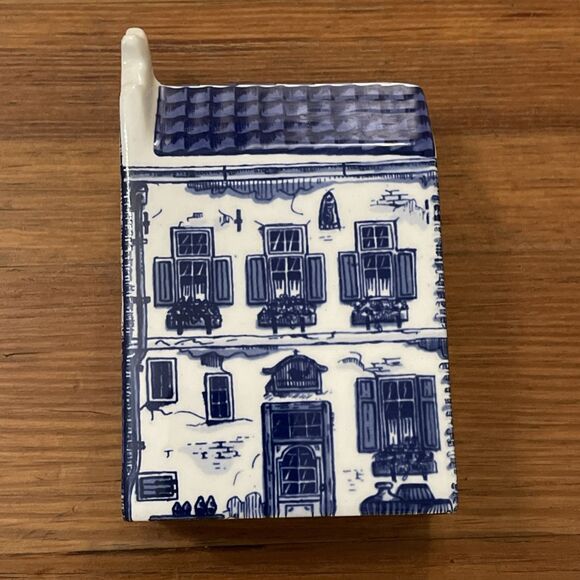 Delft Blue Hand-painted Miniature Tuit Gevel 1630 #5 Canal House Ceramic Holland - Picture 10 of 12